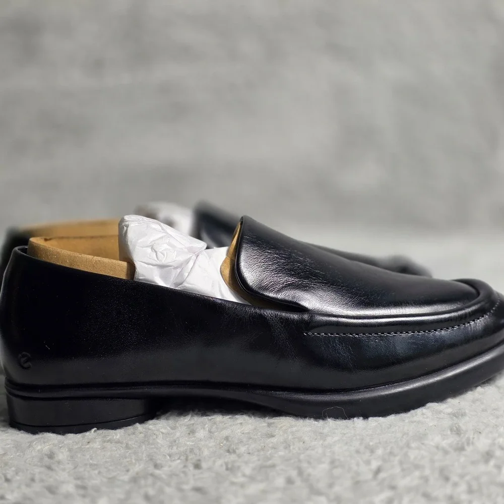 ECCO Sculpted‎ Luxe Black Leather Loafer Shoes Women EU 37 US 6-6.5 NEW